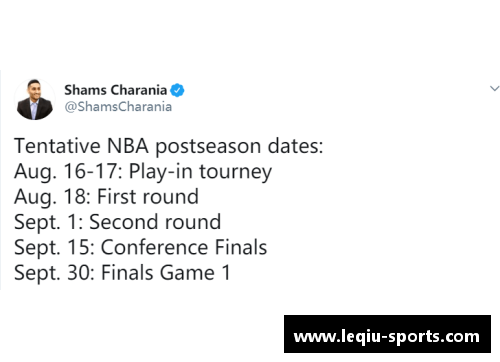 NBA季后赛时间表和关键比赛安排